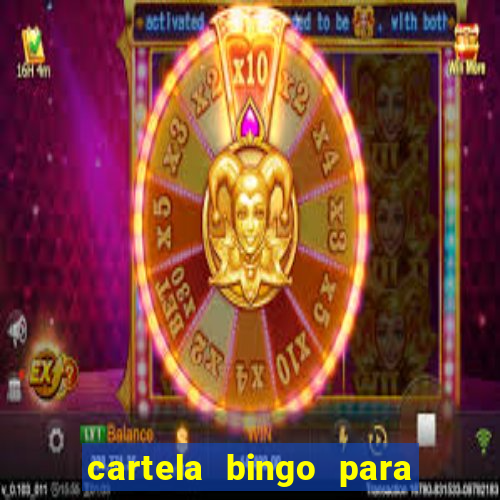 cartela bingo para cha de cozinha imprimir gratis